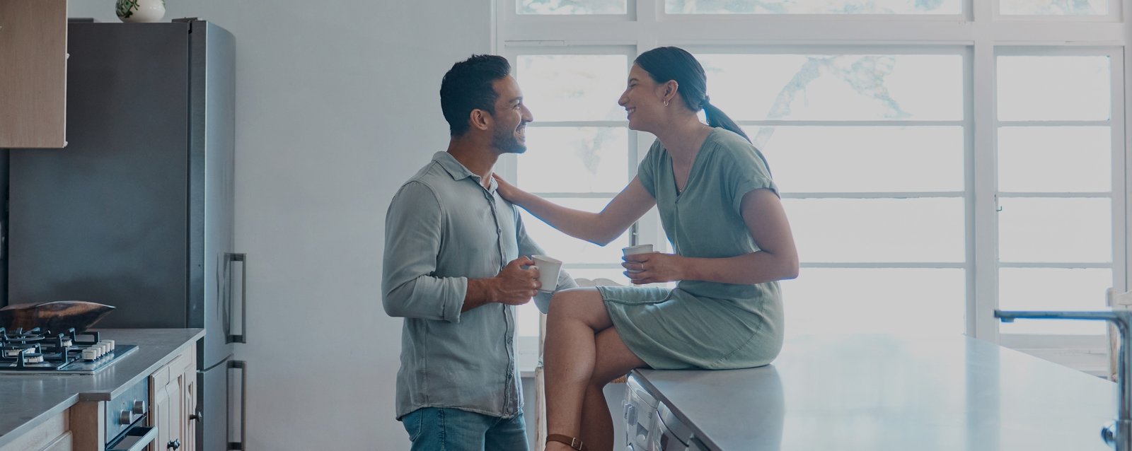Couple in kitchen